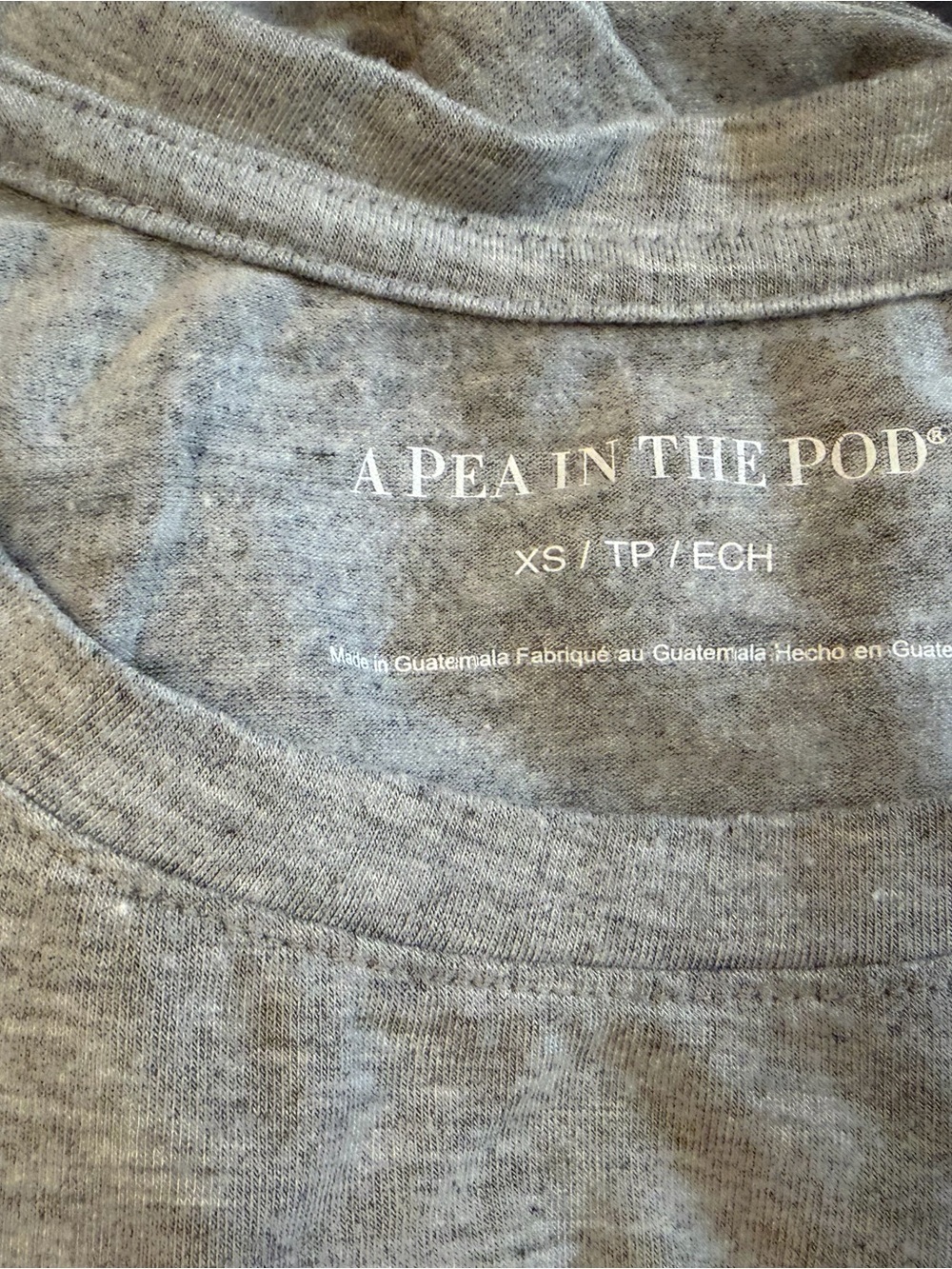Maternity t-shirt - A Pea in the Pod Grey Crewneck Bundle of 2 T-Shirts